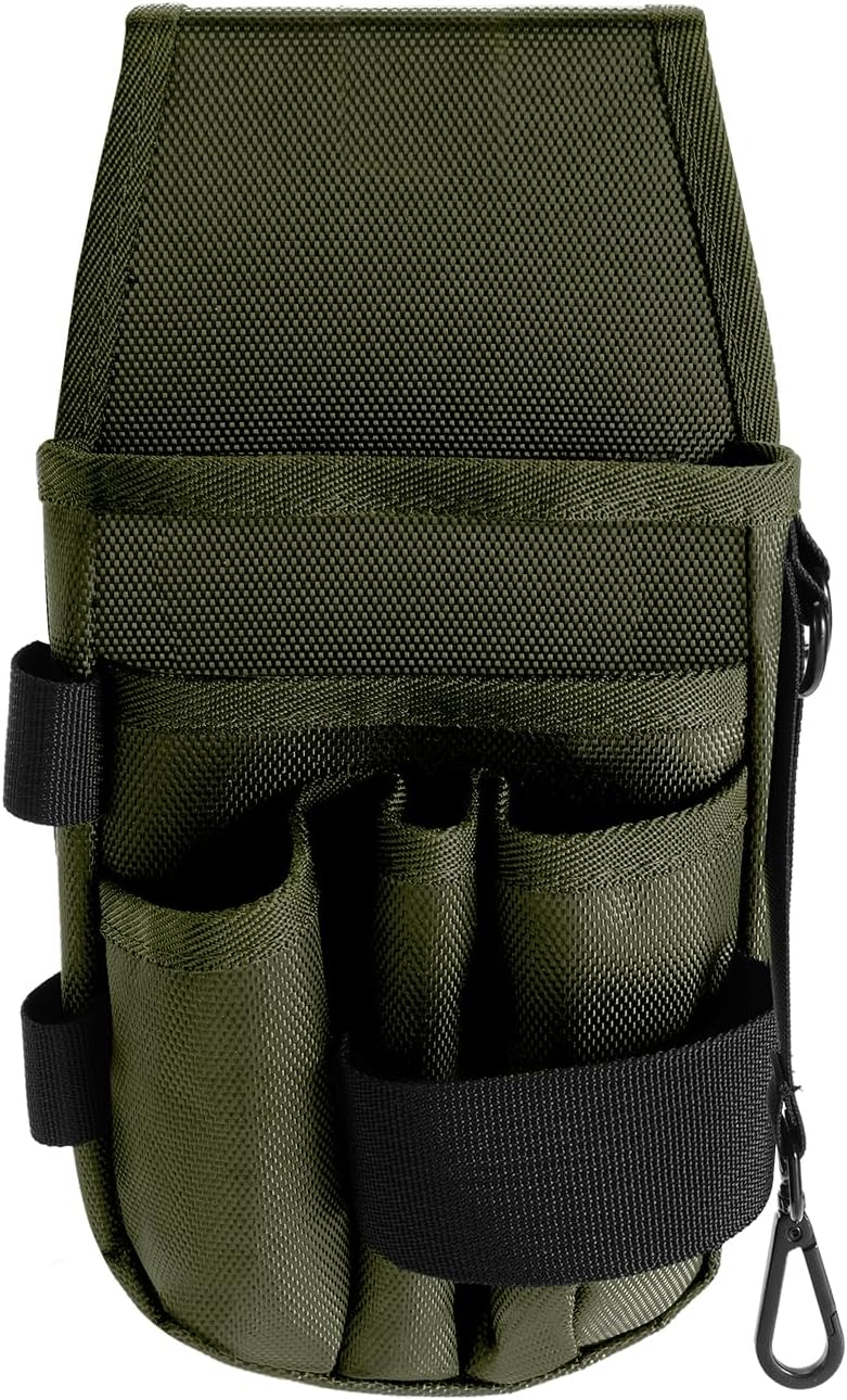 KENOBE 5-Pockets Tool Pouch, Black Tool Pouch Organization, Heavy-Duty Electrician Tool Pouches for Electrician, Carpenter, Construction, Technician, Side Belt Pouch, Small Electrician Holster - Image 1